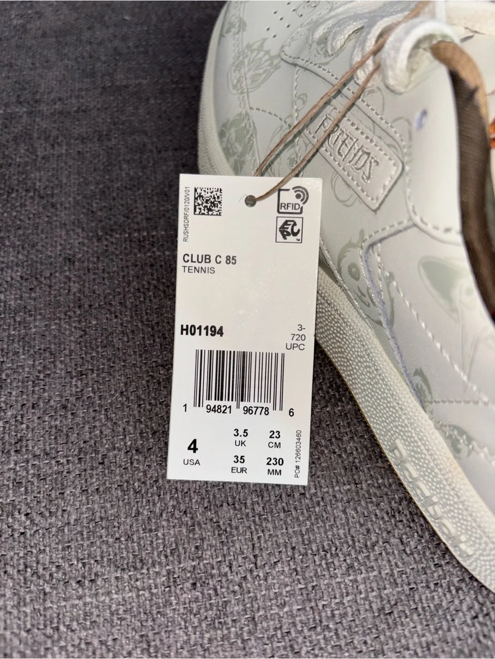 🐼NWT Reebok Club C 85 Sneakers in Cream~ Kung Fu Panda collaboration
